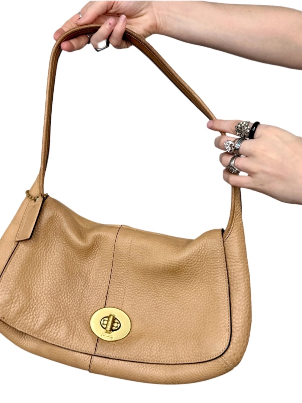 Coach Y2K Shoulder Tan Bag